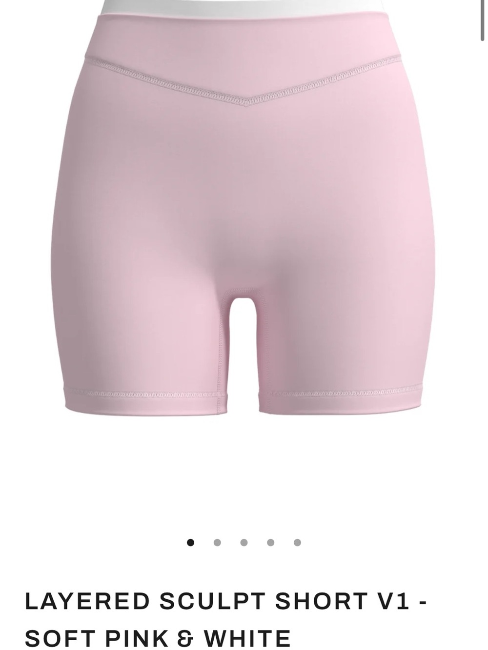 High-Rise Sculpting Athletic Shorts in Soft Pink